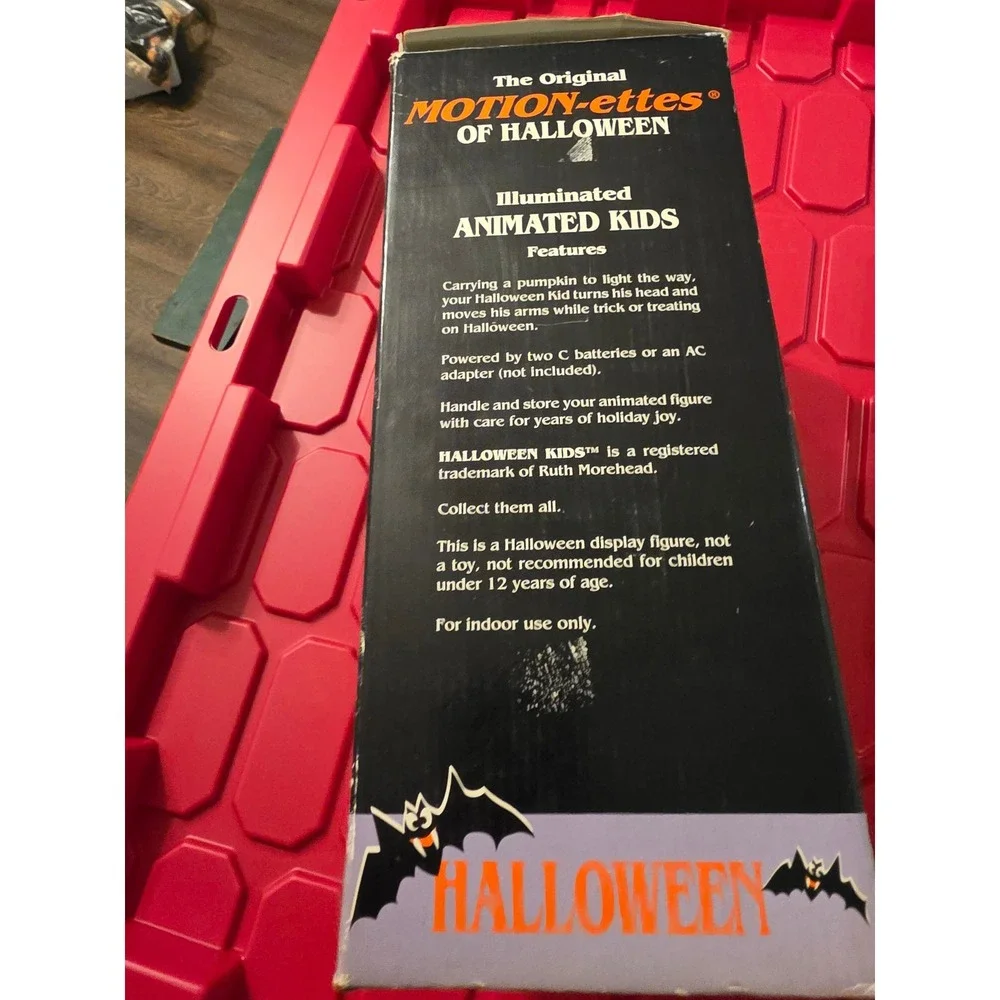 Vintage‎ Motion-ettes Halloween Animated Kid Tiger Costume Illuminated Telco Box